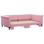 vidaXL Tagesbett Ausziehbar Rosa 100x200 cm Samt vidaXL Tagesbett Ausziehbar Rosa 100x200 cm Samt