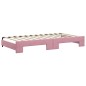 vidaXL Tagesbett Ausziehbar Rosa 100x200 cm Samt vidaXL Tagesbett Ausziehbar Rosa 100x200 cm Samt