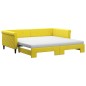 vidaXL Tagesbett Ausziehbar mit Matratzen Gelb 100x200 cm Samt vidaXL Tagesbett Ausziehbar mit Matratzen Gelb 100x200 cm Samt
