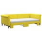 vidaXL Tagesbett Ausziehbar mit Matratzen Gelb 100x200 cm Samt vidaXL Tagesbett Ausziehbar mit Matratzen Gelb 100x200 cm Samt