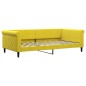 vidaXL Tagesbett Ausziehbar mit Matratzen Gelb 100x200 cm Samt vidaXL Tagesbett Ausziehbar mit Matratzen Gelb 100x200 cm Samt