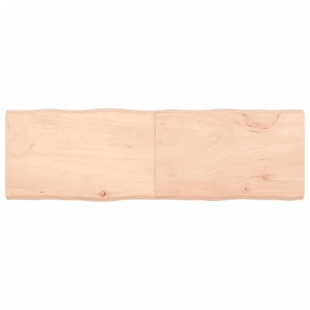 vidaXL Tischplatte 160x50x6 cm Massivholz Eiche Unbehandelt Baumkante