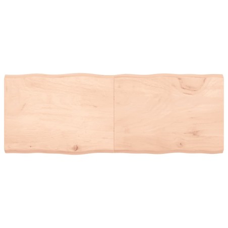 vidaXL Tischplatte 160x60x6 cm Massivholz Eiche Unbehandelt Baumkante