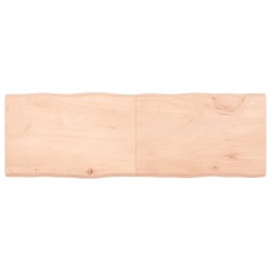 vidaXL Tischplatte 180x60x6 cm Massivholz Eiche Unbehandelt Baumkante