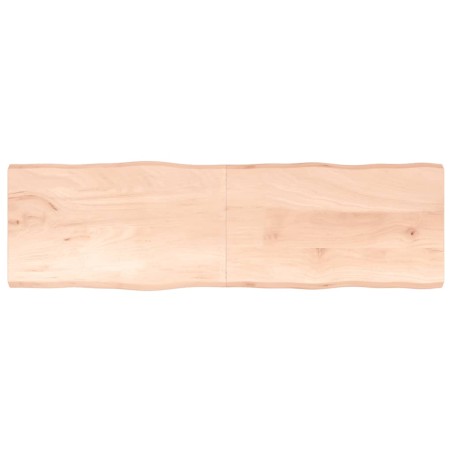 vidaXL Tischplatte 200x60x4 cm Massivholz Eiche Unbehandelt Baumkante