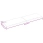 vidaXL Tischplatte 220x60x4 cm Massivholz Eiche Unbehandelt Baumkante
