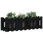 vidaXL Hochbeet Latten-Design Schwarz 100x30x30 cm Massivholz Kiefer vidaXL Hochbeet Latten-Design Schwarz 100x30x30 cm Massivholz Kiefer