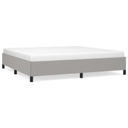 vidaXL Bettgestell ohne Matratze Hellgrau 200x200 cm Stoff