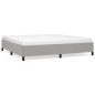 vidaXL Bettgestell ohne Matratze Hellgrau 200x200 cm Stoff vidaXL Bettgestell ohne Matratze Hellgrau 200x200 cm Stoff