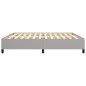 vidaXL Bettgestell ohne Matratze Hellgrau 200x200 cm Stoff vidaXL Bettgestell ohne Matratze Hellgrau 200x200 cm Stoff