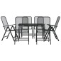 vidaXL 7-tlg. Garten-Essgruppe Anthrazit Streckgitter vidaXL 7-tlg. Garten-Essgruppe Anthrazit Streckgitter