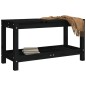 vidaXL Gartenbank Schwarz 82,5x35x45 cm Massivholz Kiefer vidaXL Gartenbank Schwarz 82,5x35x45 cm Massivholz Kiefer