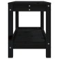 vidaXL Gartenbank Schwarz 82,5x35x45 cm Massivholz Kiefer vidaXL Gartenbank Schwarz 82,5x35x45 cm Massivholz Kiefer