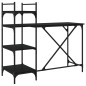 vidaXL Computertisch mit Regal Schwarz 120x47x109 cm vidaXL Computertisch mit Regal Schwarz 120x47x109 cm