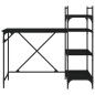 vidaXL Computertisch mit Regal Schwarz 120x47x109 cm vidaXL Computertisch mit Regal Schwarz 120x47x109 cm