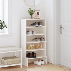 vidaXL Schuhregal Weiß 52x30x104 cm Massivholz Kiefer