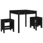 vidaXL 3-tlg. Garten-Bistro-Set Schwarz Massivholz Kiefer vidaXL 3-tlg. Garten-Bistro-Set Schwarz Massivholz Kiefer