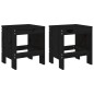 vidaXL 3-tlg. Garten-Bistro-Set Schwarz Massivholz Kiefer vidaXL 3-tlg. Garten-Bistro-Set Schwarz Massivholz Kiefer