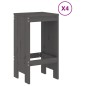 vidaXL 5-tlg. Gartenbar-Set Grau Massivholz Kiefer vidaXL 5-tlg. Gartenbar-Set Grau Massivholz Kiefer