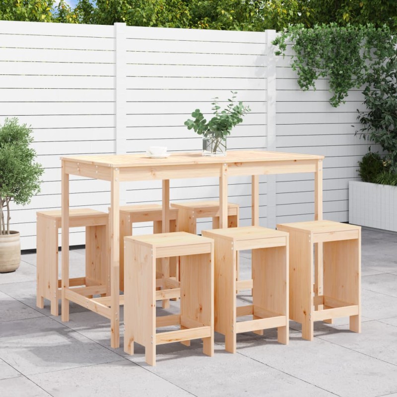 vidaXL 7-tlg. Gartenbar-Set Massivholz Kiefer vidaXL 7-tlg. Gartenbar-Set Massivholz Kiefer