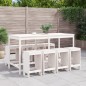 vidaXL 9-tlg. Gartenbar-Set Weiß Massivholz Kiefer vidaXL 9-tlg. Gartenbar-Set Weiß Massivholz Kiefer
