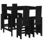 vidaXL 5-tlg. Gartenbar-Set Schwarz Massivholz Kiefer vidaXL 5-tlg. Gartenbar-Set Schwarz Massivholz Kiefer