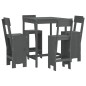 vidaXL 5-tlg. Gartenbar-Set Grau Massivholz Kiefer vidaXL 5-tlg. Gartenbar-Set Grau Massivholz Kiefer