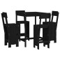 vidaXL 5-tlg. Gartenbar-Set Schwarz Massivholz Kiefer vidaXL 5-tlg. Gartenbar-Set Schwarz Massivholz Kiefer