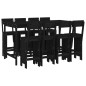 vidaXL 7-tlg. Gartenbar-Set Schwarz Massivholz Kiefer vidaXL 7-tlg. Gartenbar-Set Schwarz Massivholz Kiefer
