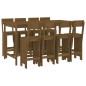 vidaXL 9-tlg. Gartenbar-Set Honigbraun Massivholz Kiefer vidaXL 9-tlg. Gartenbar-Set Honigbraun Massivholz Kiefer