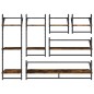 vidaXL 6-tlg. Wandregal-Set mit Stangen Räuchereiche Holzwerkstoff vidaXL 6-tlg. Wandregal-Set mit Stangen Räuchereiche Holzwerkstoff