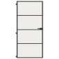 vidaXL Innentür Schlank Schwarz 93x201,5 cm Hartglas & Aluminium vidaXL Innentür Schlank Schwarz 93x201,5 cm Hartglas & Aluminium
