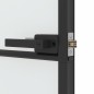 vidaXL Innentür Schlank Schwarz 102,5x201,5 cm Hartglas & Aluminium vidaXL Innentür Schlank Schwarz 102,5x201,5 cm Hartglas & Aluminium