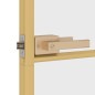 vidaXL Innentür Schlank Golden 76x201,5 cm Hartglas und Aluminium vidaXL Innentür Schlank Golden 76x201,5 cm Hartglas und Aluminium