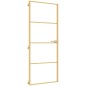 vidaXL Innentür Schlank Golden 83x201,5 cm Hartglas und Aluminium vidaXL Innentür Schlank Golden 83x201,5 cm Hartglas und Aluminium