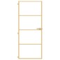 vidaXL Innentür Schlank Golden 83x201,5 cm Hartglas und Aluminium vidaXL Innentür Schlank Golden 83x201,5 cm Hartglas und Aluminium