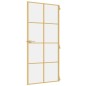 vidaXL Innentür Schlank Golden 93x201,5 cm Hartglas und Aluminium vidaXL Innentür Schlank Golden 93x201,5 cm Hartglas und Aluminium
