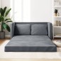 vidaXL Bodensofa mit Schlaffunktion Dunkelgrau 122x204x55 cm Samt vidaXL Bodensofa mit Schlaffunktion Dunkelgrau 122x204x55 cm Samt