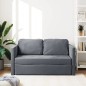 vidaXL Bodensofa mit Schlaffunktion Dunkelgrau 122x204x55 cm Samt vidaXL Bodensofa mit Schlaffunktion Dunkelgrau 122x204x55 cm Samt