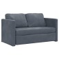vidaXL Bodensofa mit Schlaffunktion Dunkelgrau 122x204x55 cm Samt vidaXL Bodensofa mit Schlaffunktion Dunkelgrau 122x204x55 cm Samt