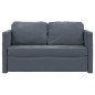 vidaXL Bodensofa mit Schlaffunktion Dunkelgrau 122x204x55 cm Samt vidaXL Bodensofa mit Schlaffunktion Dunkelgrau 122x204x55 cm Samt