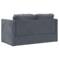 vidaXL Bodensofa mit Schlaffunktion Dunkelgrau 122x204x55 cm Samt vidaXL Bodensofa mit Schlaffunktion Dunkelgrau 122x204x55 cm Samt