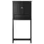 vidaXL Waschmaschinenschrank BERG Schwarz 76x27x164,5 cm Massivholz vidaXL Waschmaschinenschrank BERG Schwarz 76x27x164,5 cm Massivholz