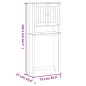 vidaXL Waschmaschinenschrank BERG Schwarz 76x27x164,5 cm Massivholz vidaXL Waschmaschinenschrank BERG Schwarz 76x27x164,5 cm Massivholz