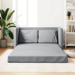 vidaXL Bodensofa mit Schlaffunktion Hellgrau 112x174x55 cm Stoff