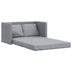 vidaXL Bodensofa mit Schlaffunktion Hellgrau 112x174x55 cm Stoff