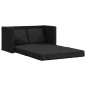vidaXL Bodensofa mit Schlaffunktion Schwarz 112x174x55 cm Stoff vidaXL Bodensofa mit Schlaffunktion Schwarz 112x174x55 cm Stoff