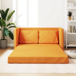 vidaXL Bodensofa mit Schlaffunktion Dunkelgelb 112x174x55 cm Stoff