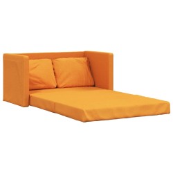 vidaXL Bodensofa mit Schlaffunktion Dunkelgelb 112x174x55 cm Stoff