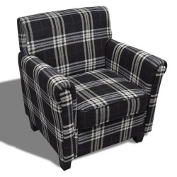 vidaXL Sessel mit Sitzpolster Schwarz Stoff